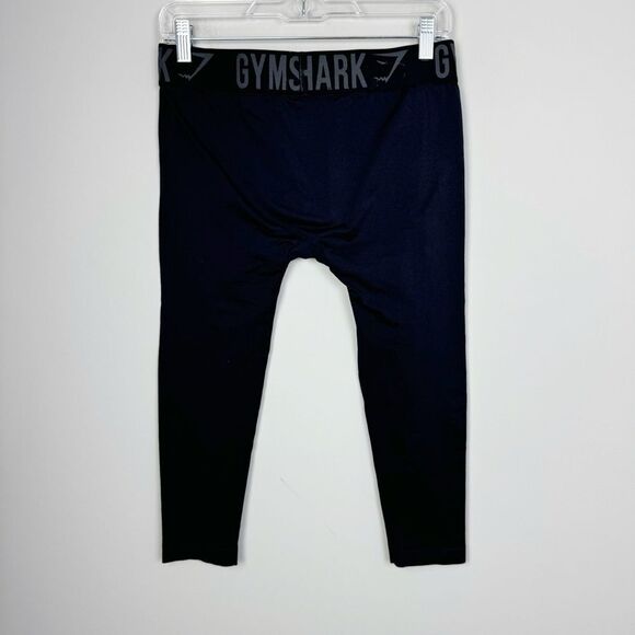 GYMSHARK | Seamless Fit Cropped Leggings Black & Gray Women’s Size Medium - Picture 7 of 7